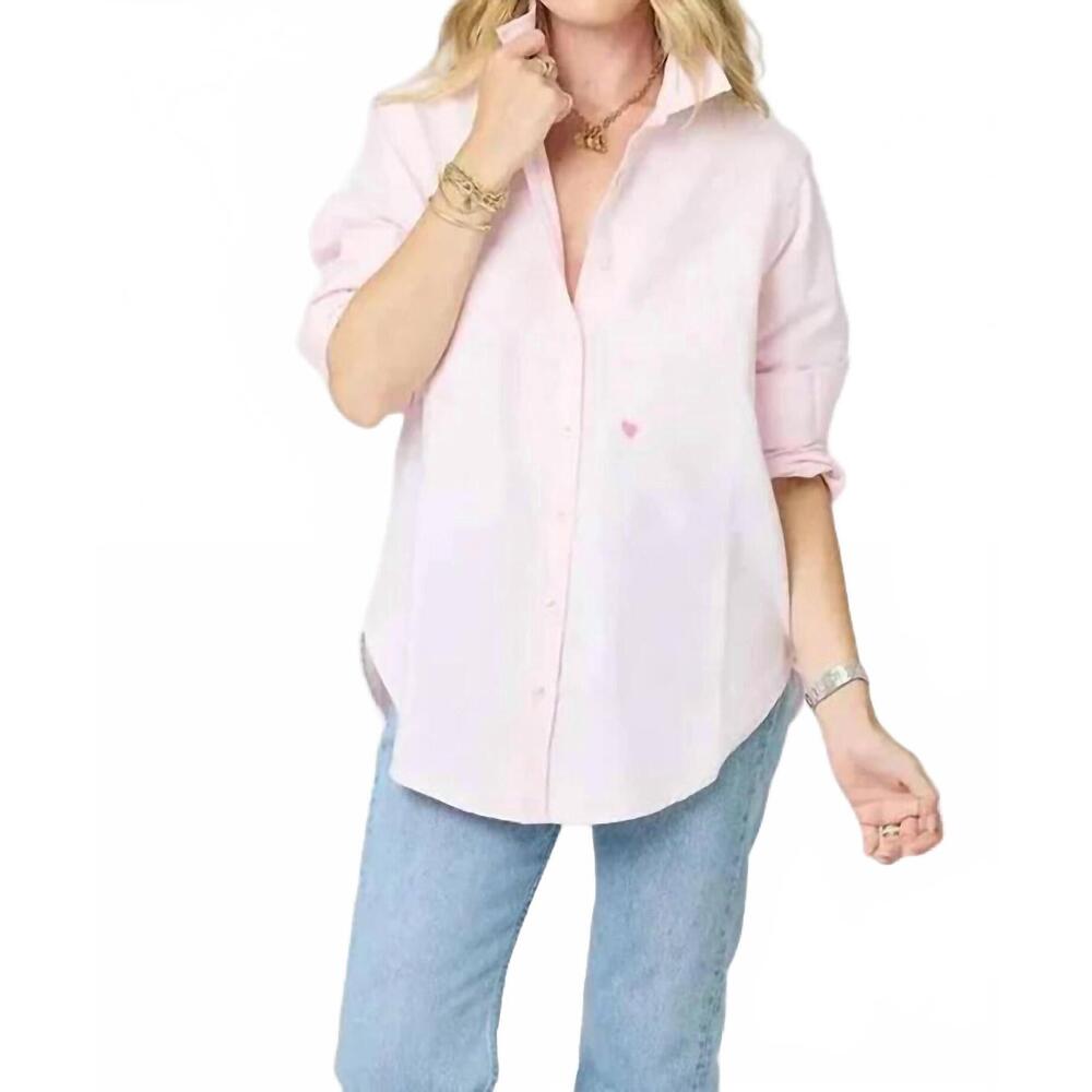NEW KERRI ROSENTHAL mia shirt in oxford pink
